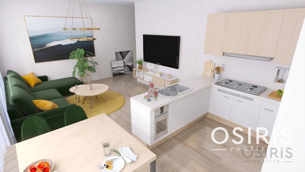 2i byt, novostavba 2023, balkón 11.99m2, 1x parkovacie miesto, pivnica