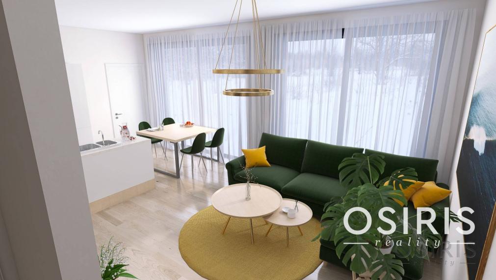 2i byt, novostavba 2023, balkón 11.99m2, 1x parkovacie miesto, pivnica