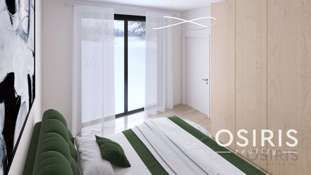 2i byt, novostavba 2023, balkón 11.99m2, 1x parkovacie miesto, pivnica