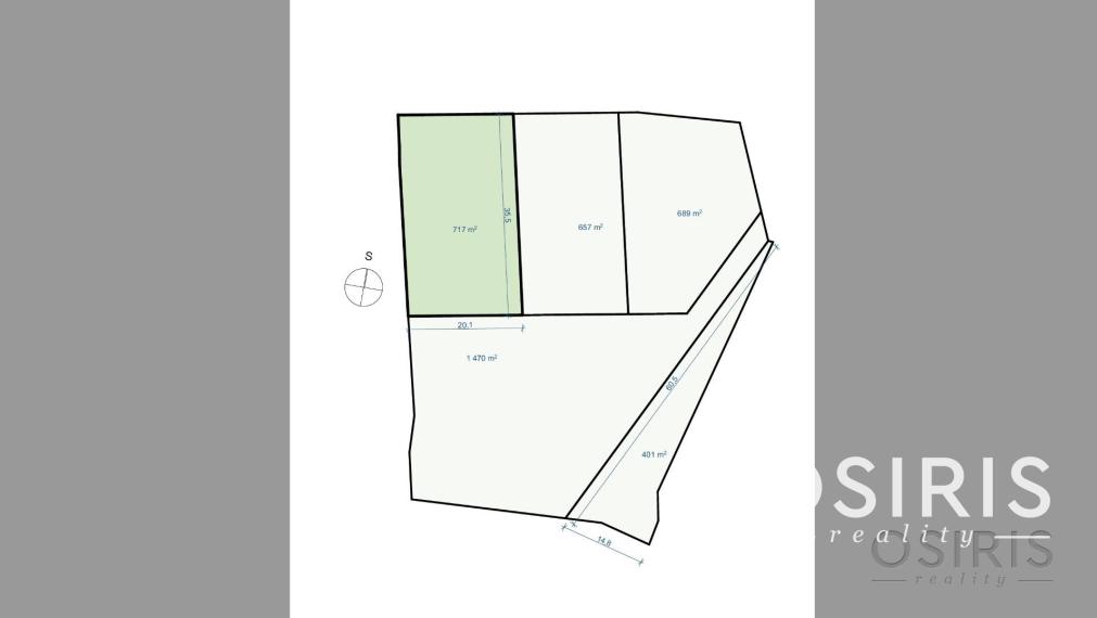 Stavebný pozemok 657 m2, IS na hranici pozemku, obec Istebné