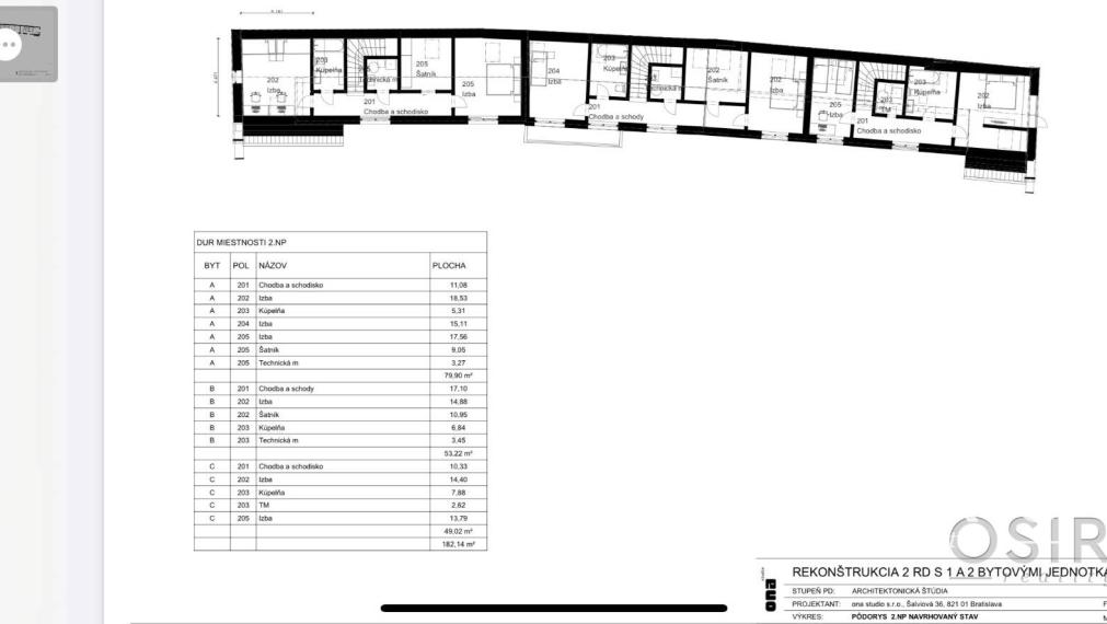 Stavebný pozemok 689 m2, so stavebným povolením pre 3 byty