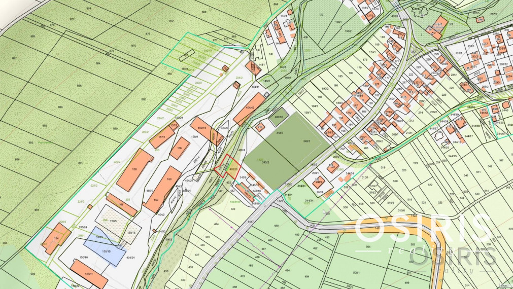 Novinka - stavebný pozemok 873 m2, obec Liptovský Ondrej