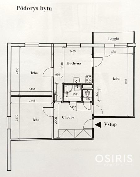 PREDANÝ: 3i byt (72m2) so samostatnými izbami v obľúbenej časti sídliska Mier, ulica Trieda 1. mája, Spišská Nová Ves