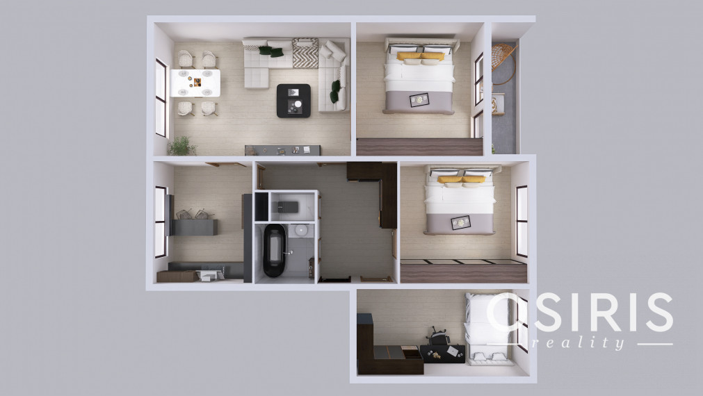 4 izbový byt s loggiou, po čiastočnej rekonštrukcii, Homolova ul.