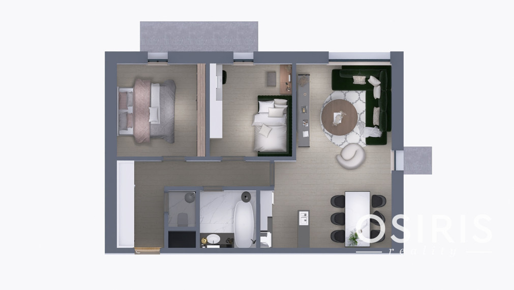 Klimatizovaný 3i byt, 2x balkón, kolaudácia r. 2009, 2x parkovacie miesto v garáži