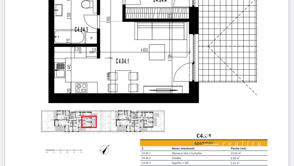 Skolaudovaný, strešný 2 izbový byt s krásnou terasou