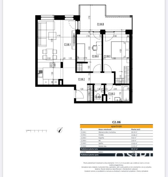 Skolaudovaný 3 izbový byt s priestranným balkónom