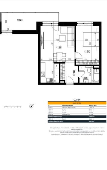 Slnečný 2 izbový byt v štandarde s veľkou terasou