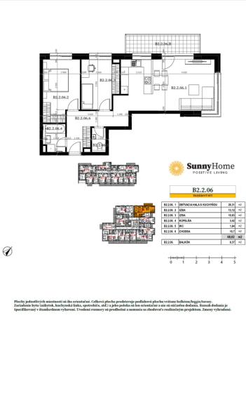 3 izbový byt s výbornou dispozíciou v štandarde