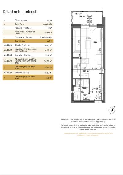Winehills - praktický 1 izb. byt v štandarde s balkónom