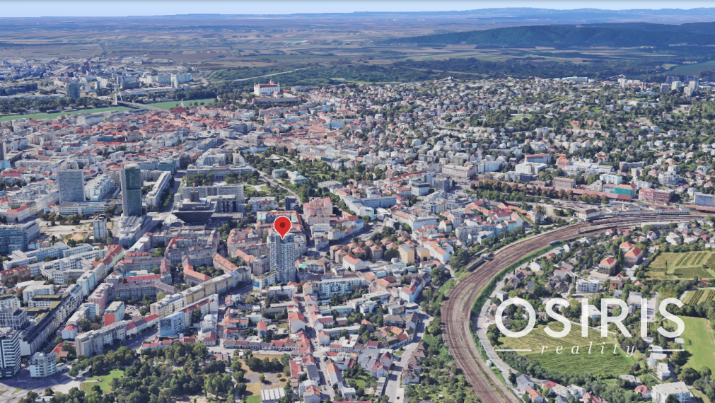 Klimatizovaný 2i byt s balkónom a s výhľadom na hrad, novostavba 2020