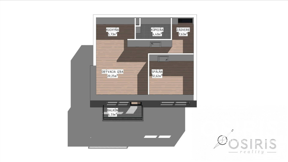 Klimatizovaný, zariadený 2i byt v novostavbe v tichej lokalite Rovinka s vlastným parkovacím miestom