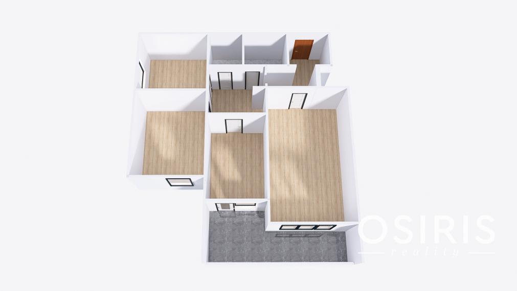 Priestranný 3 izbový byt s loggiou 12m2 v pôvodnom stave, Bôrik