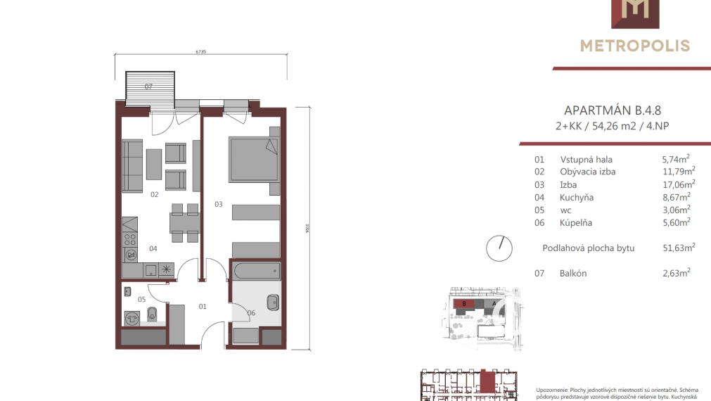 METROPOLIS-DOWNTOWN Starého Mesta, 2i apartmán, parking