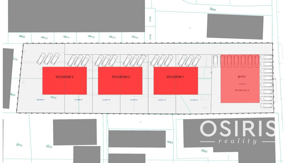 Stavebný pozemok 2319 m2, 2x Rodinný dom, 2x skladový priestor, Nákovná ul.