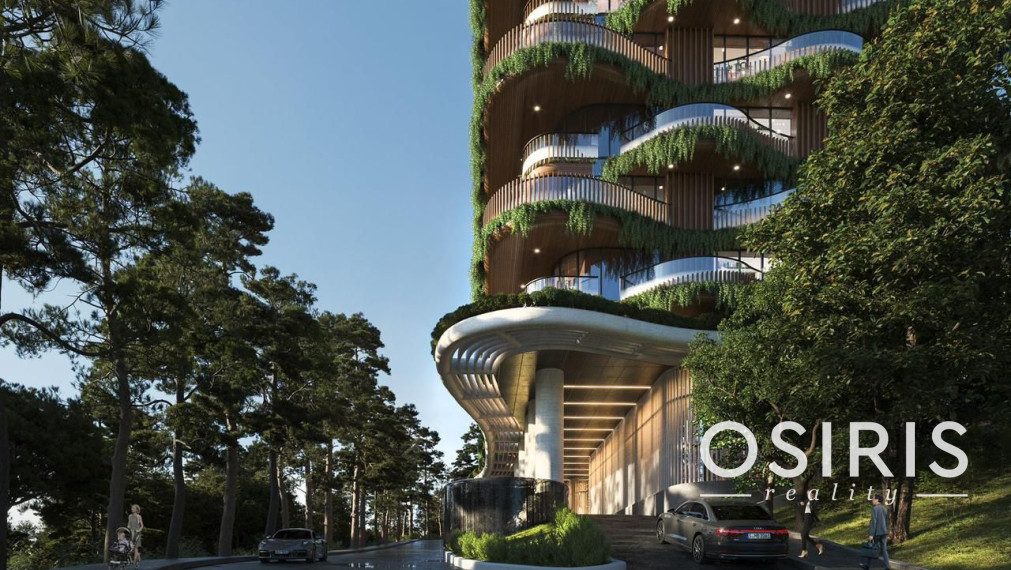 Luxusný apartmán s výhľadom na more v exkluzívnom hoteli v meste Batumi, bazén na streche hotela