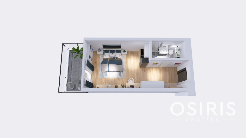 Luxusný apartmán s výhľadom na more v exkluzívnom hoteli v meste Batumi, bazén na streche hotela