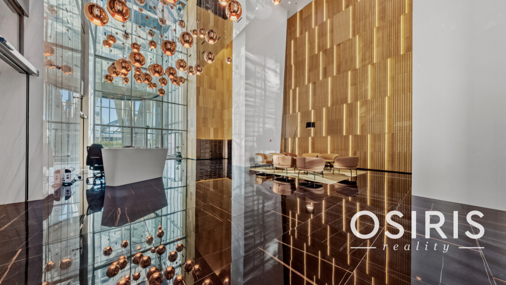 Klimatizovaný 2 izbový byt s terasou v Eurovea Tower, 1x parkovanie