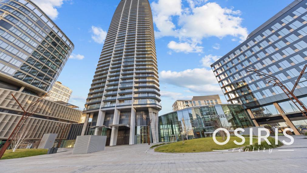 Klimatizovaný 2 izbový byt s terasou v Eurovea Tower, 1x parkovanie