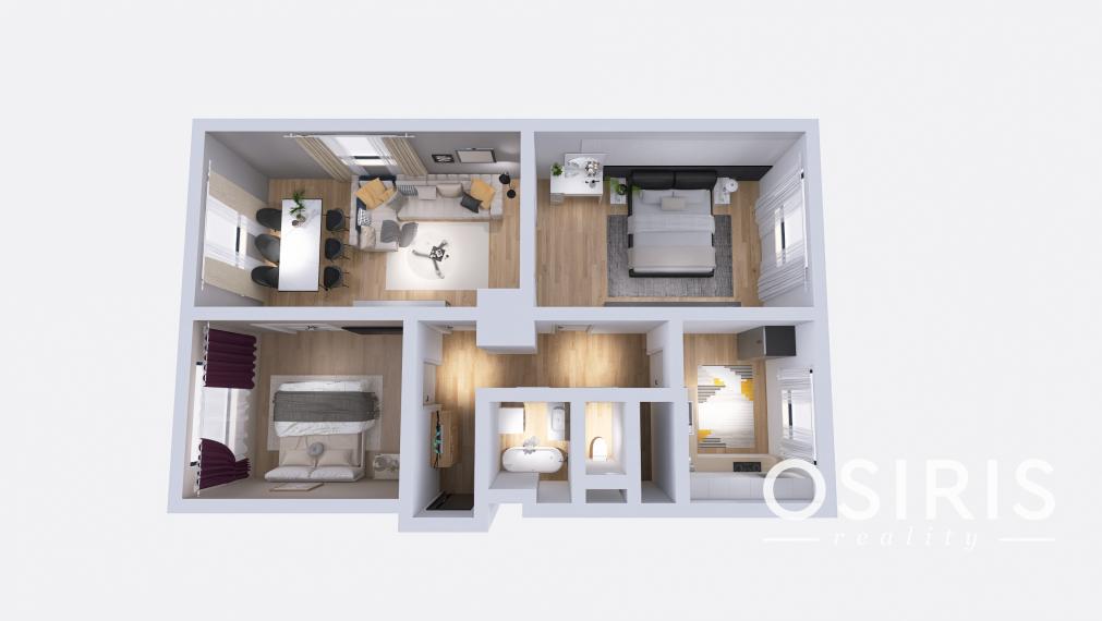 Priestranný 3 izbový byt, po čiastočnej rekonštrukcii, Americká ul.