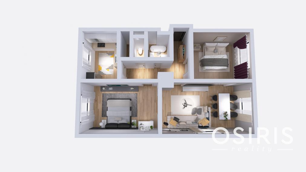 Priestranný 3 izbový byt, po čiastočnej rekonštrukcii, Americká ul.