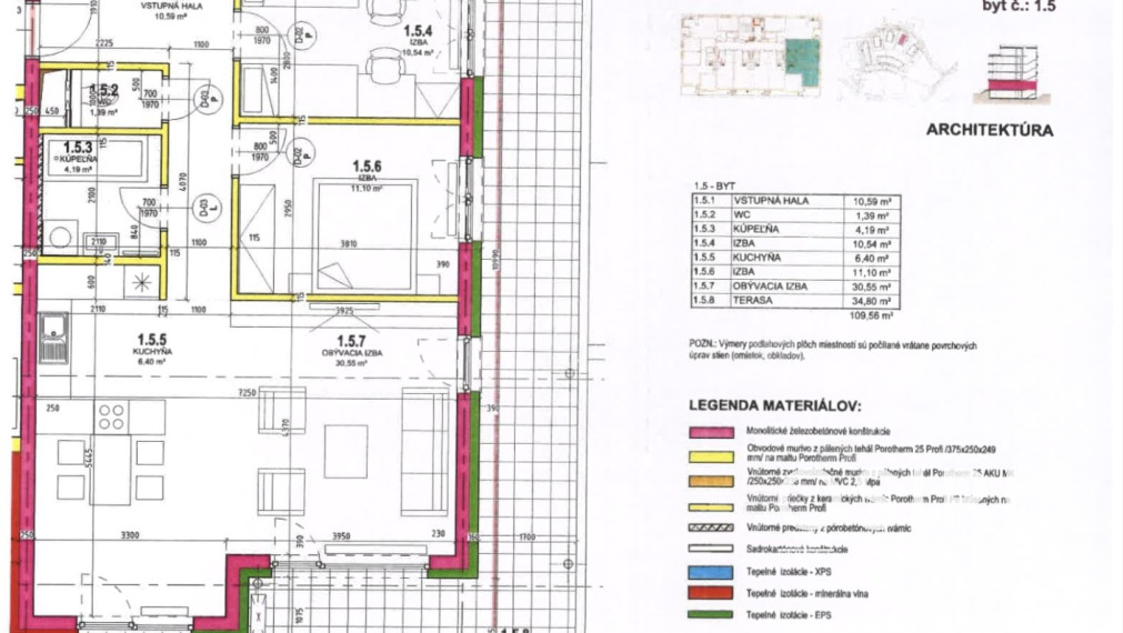 Slnečný 3i byt v novostavbe s veľkou terasou a parkovaním