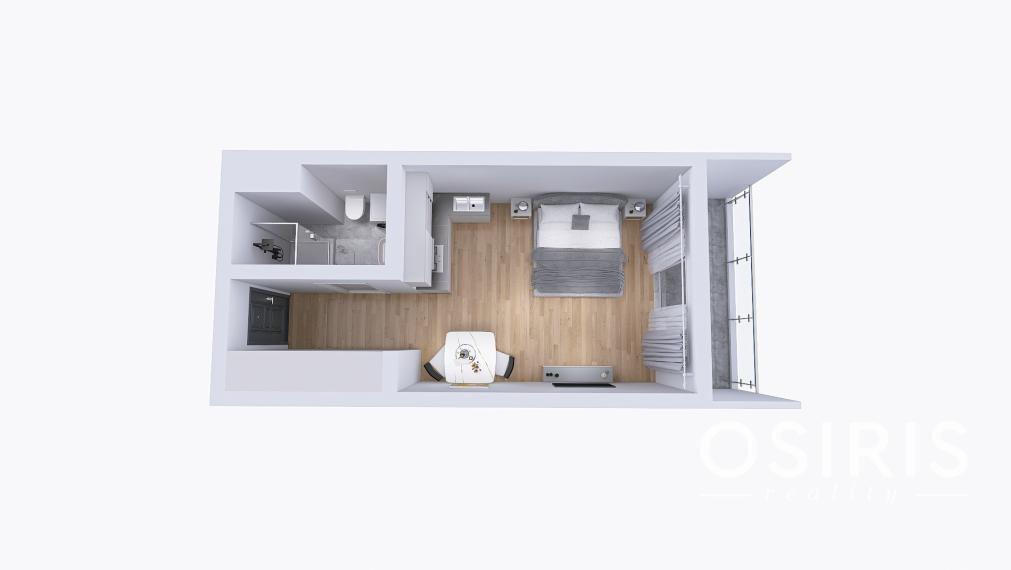 Zariadený 1i byt s balkónom, novostavba 2017 Slnečnice, parkovacie miesto