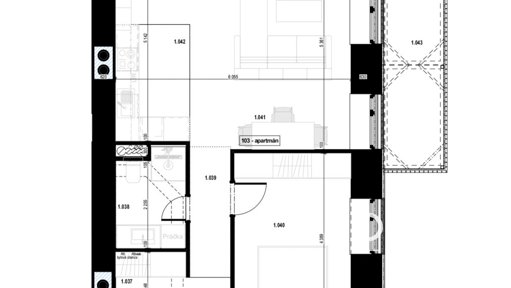 2-izbový byt c 103 v úplne novom projekte TRI HÁJE v Lipt. Mikuláši