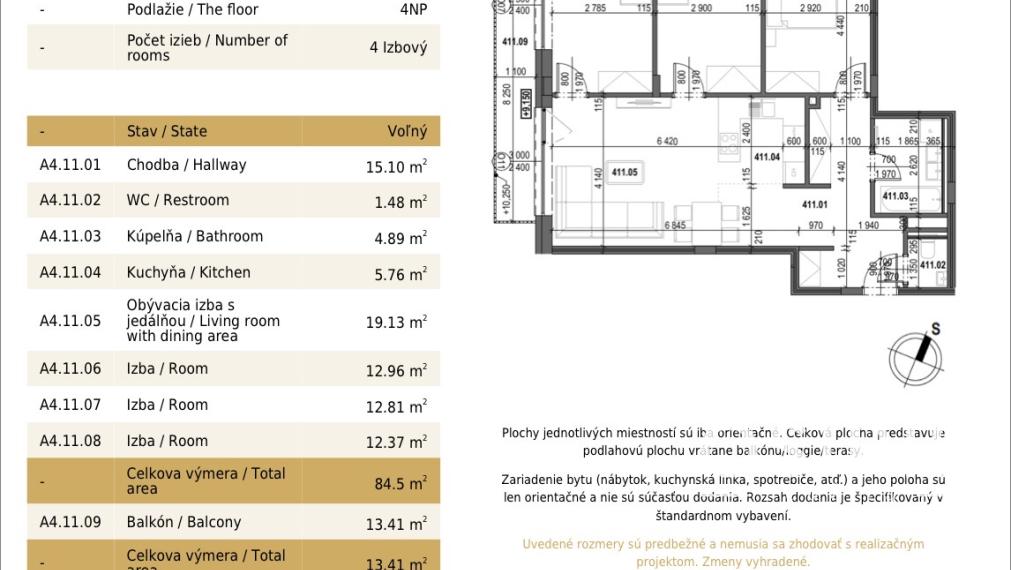 Skolaudované - slnečný 4 izbový byt v top lokalite - Winehills