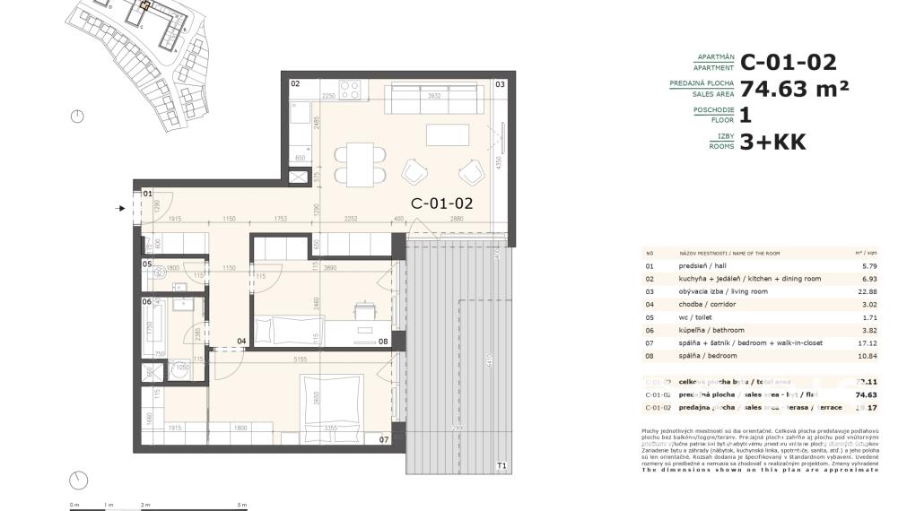 Zariadený 3-izbový byt s balkónom, v novostavbe z r. 2026 - Agáty, Dúbravka