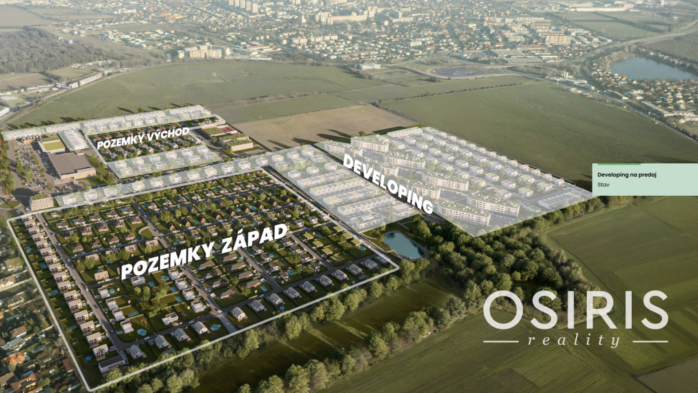 Developerský pozemok pre výstavbu 5 radových domov | 1 971 m² | Senec