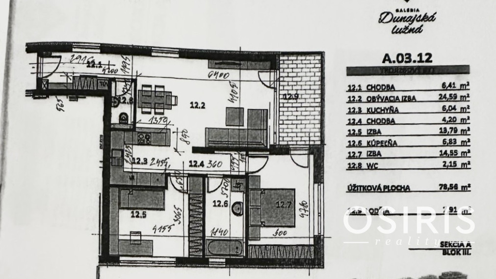 Rezervované -Moderný rodinný 3-izbový byt s terasou | Galéria Lužná | 78,56 m² | parkovanie | klimatizácia