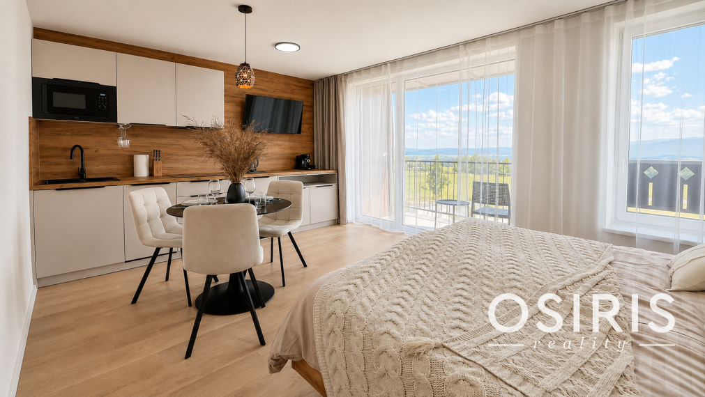 Kompletne zariadený nadštandardný 1-izbový apartmán – Gerlach Rezort