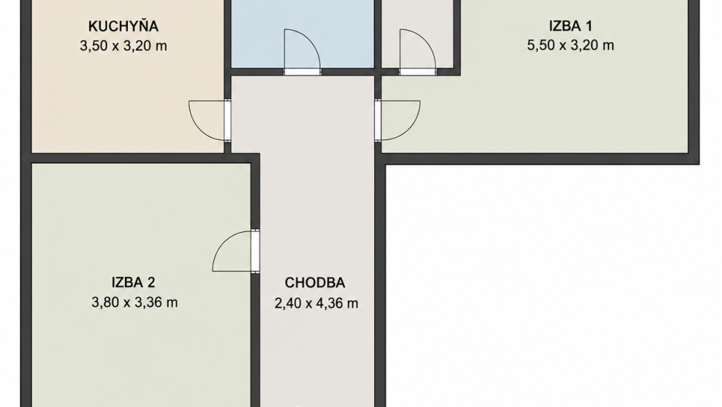 Veľkorysý 2-izbový byt v Starom Meste | Povraznícka ulica | 60 m²