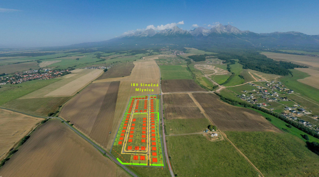 Slnečný stavebný pozemok 684 m2, obec Mlynica