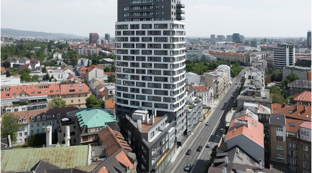 Klimatizovaný 2i byt s balkónom a s výhľadom na hrad, novostavba 2020