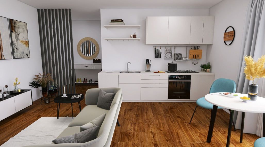 NOVINKA - Výborne dispozične riešený 1,5 izb. byt s balkónom