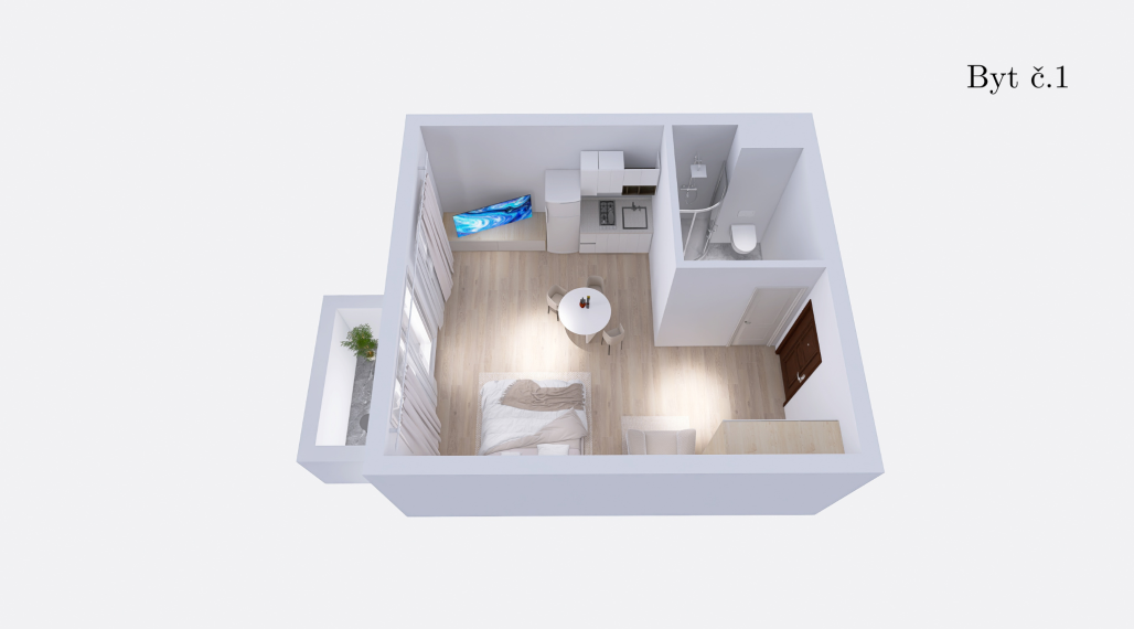 Kompletne zariadený nadštandardný 1-izbový apartmán – Gerlach Rezort