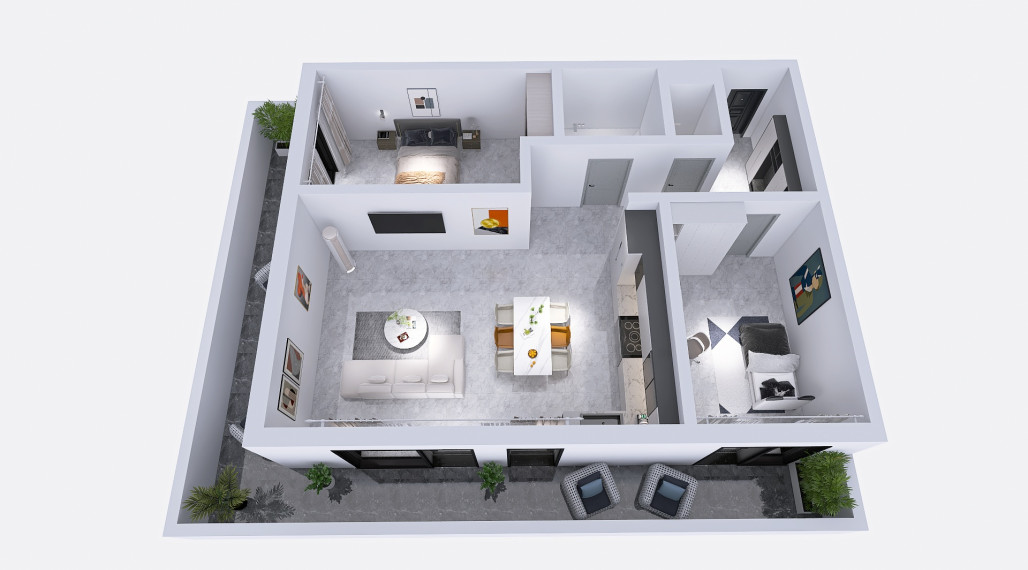 Klimatizovaný 3i byt v novostavbe z r. 2026, terasa 24 m2, 1 x parkovanie