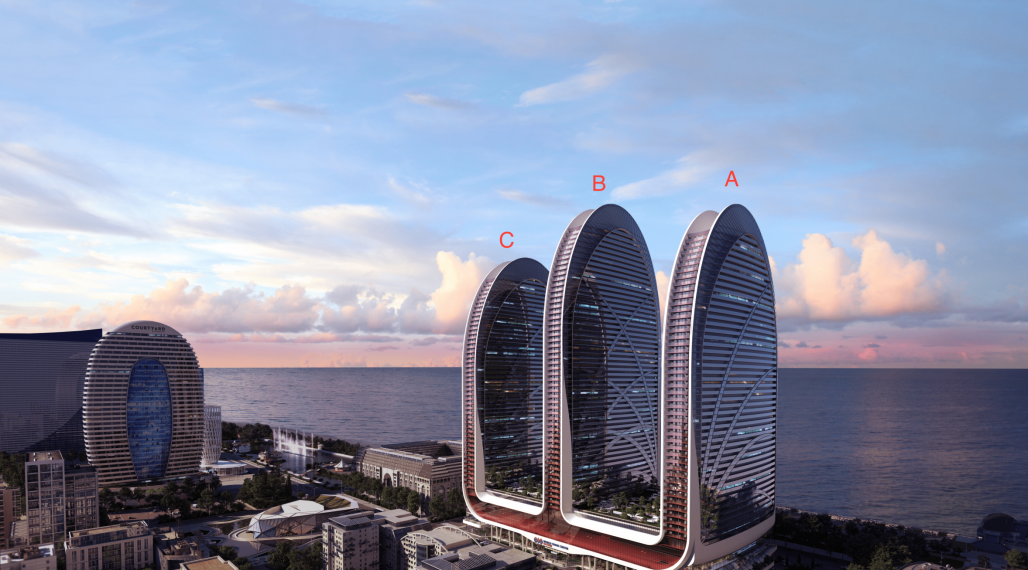 Luxusný apartmán s výhľadom na more v exkluzívnom 5* hoteli v meste Batumi