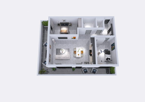 Klimatizovaný 3i byt v novostavbe z r. 2025, terasa 24 m2, 1 x parkovanie