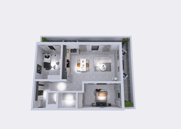 Klimatizovaný 3i byt v novostavbe z r. 2025, terasa 24 m2, 1 x parkovanie