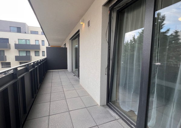 Na prenájom 2i byt s balkónom 12 m2, novostavba 2024, 1x parkovacie miesto,