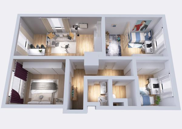 Priestranný 4 izbový byt, po kompletnej rekonštrukcii z r. 2026, Americká ul.