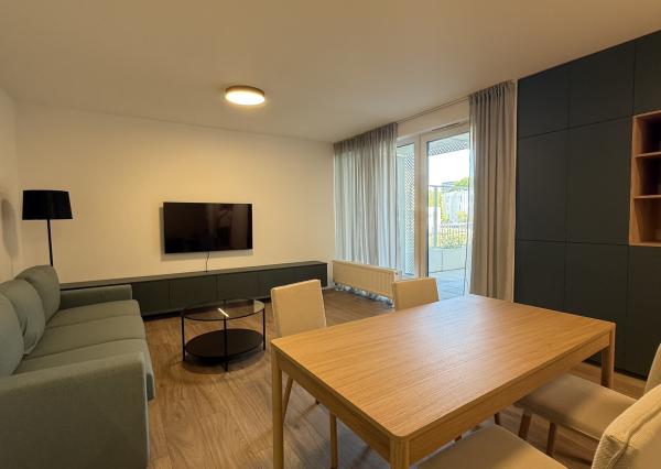 Na prenájom zariadený 3-izbový byt s terasou 19 m2, v novostavbe Agáty, Dúbravka