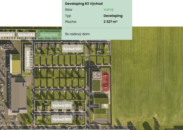 Developerský pozemok pre výstavbu 6 radových domov | 2 327 m² | Senec