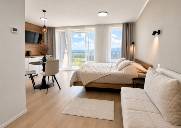 Kompletne zariadený nadštandardný 1-izbový apartmán – Gerlach Rezort