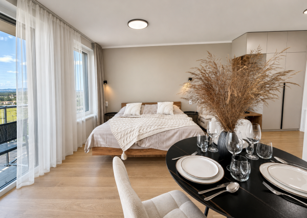 Kompletne zariadený nadštandardný 1-izbový apartmán – Gerlach Rezort